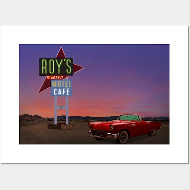 Roy's Motel/Cafe Route 66 Wall Art by Mark Richards